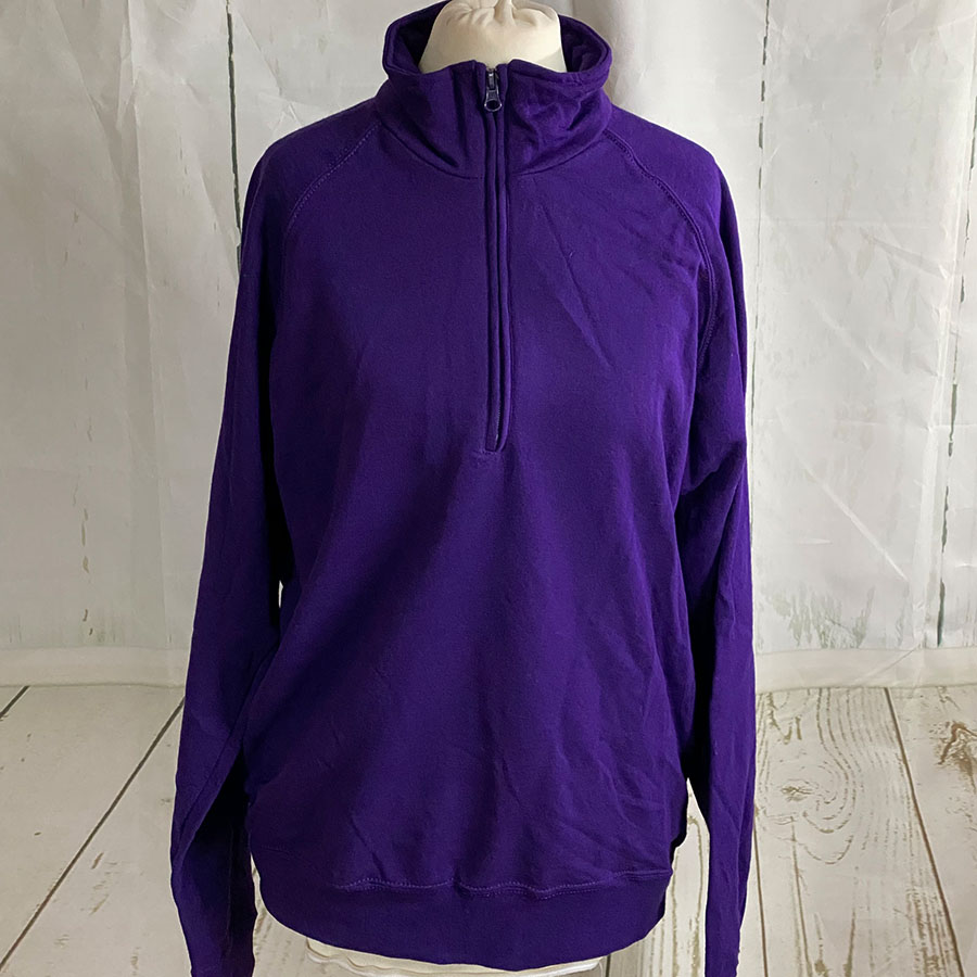 FoL Zip-Sweat lila Gr. S Herzkurve