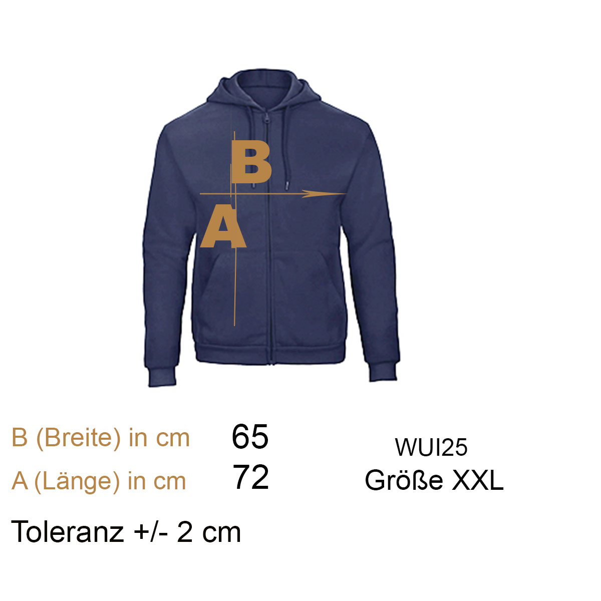 Hoodie, Reißverschluss Hoodie, Navy, Sweatshirt, Unisex