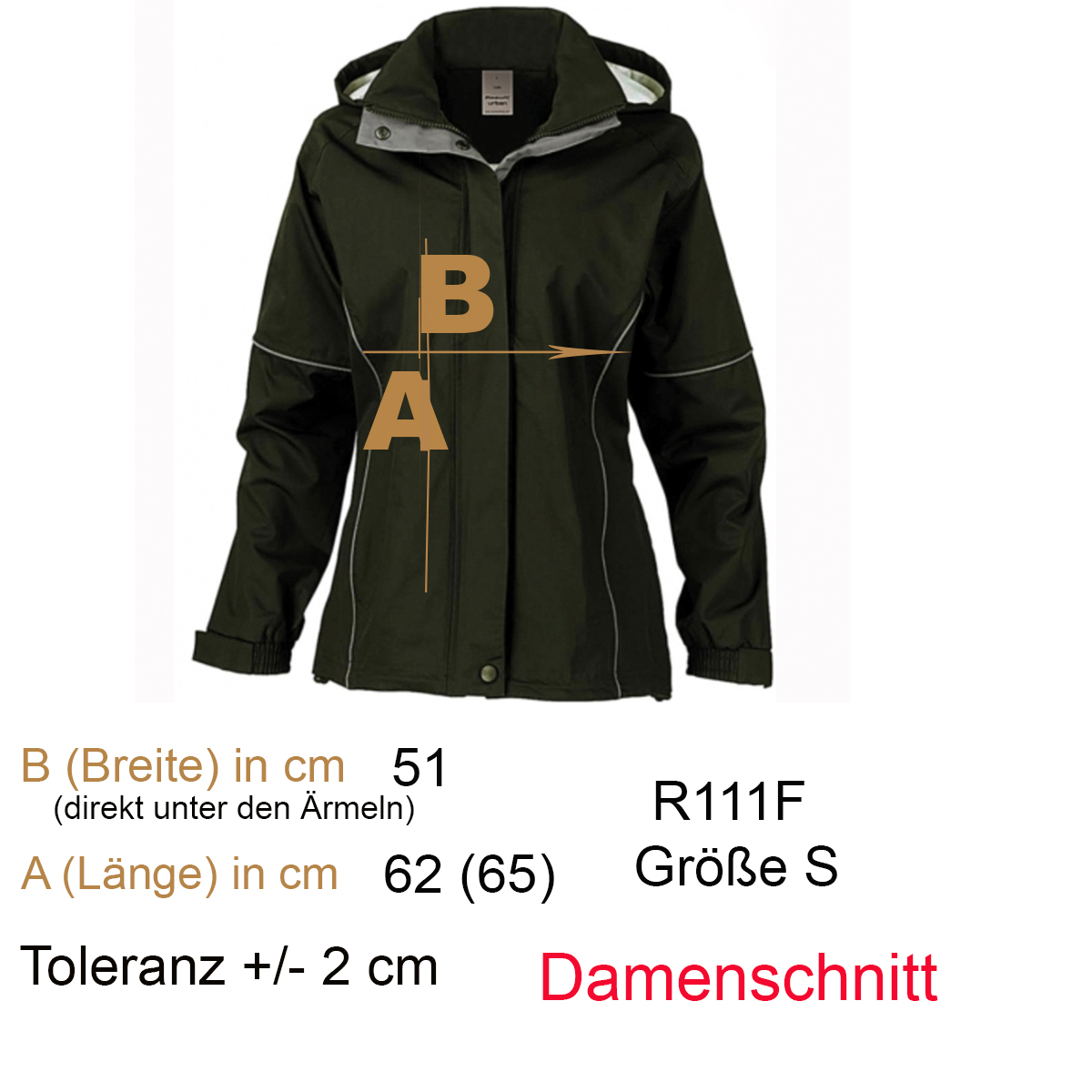 Regenjacke, Herrenjacke, Nähte, Kapuzenjacke, Taillenweite